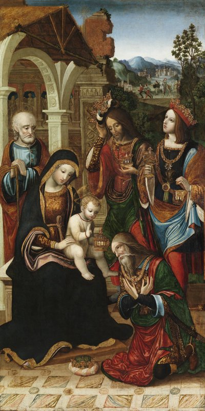 Pokłon Trzech Króli, ok. 1503-10 (olej na desce) autorstwa Master of the Glasgow Adoration