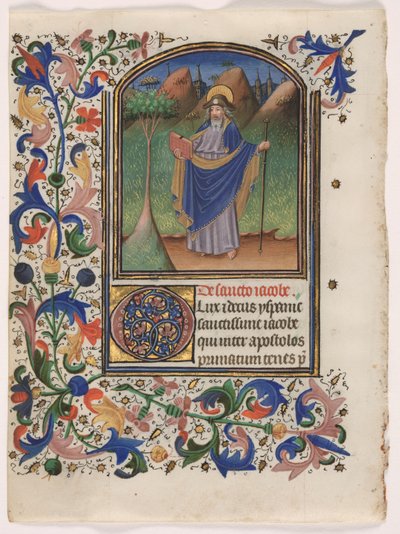 Kartka z Księgi Godzin: Św. 1440-1450. autorstwa Master of the Gold Scrolls