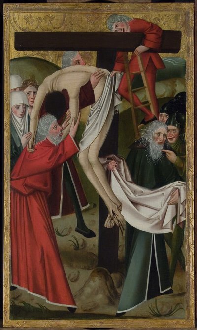 Osadzanie (olej na desce) autorstwa Master of the Hanover Marktkirche Altar