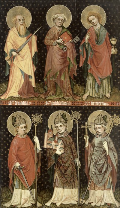 Sześciu Świętych autorstwa Master of the Holy Barefoot Altarpiece