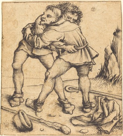 Walka dwóch chłopów autorstwa Master of the Housebook