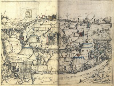 Fort wozu ze średniowiecznej księgi domowej zamku Wolfegg, ok. 1485 autorstwa Master of the Housebook of Wolfegg