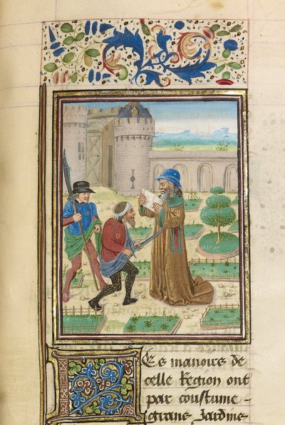 Śmierć Parmeniona, ok. 1470-1475. autorstwa Master of the Jardin de vertueuse consolation