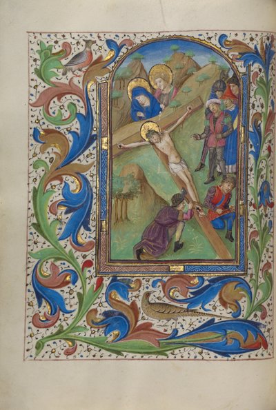 Chrystus przybity do krzyża autorstwa Master of the Lee Hours