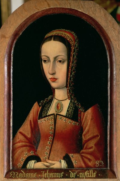 Joanna lub Juana „Szalona” z Kastylii (1479-1555) córka Ferdynanda II Aragońskiego (1452-1516) i Izabeli „Katoliczki” z Kastylii (1474-1504) autorstwa Master of the Legend of St. Madeleine