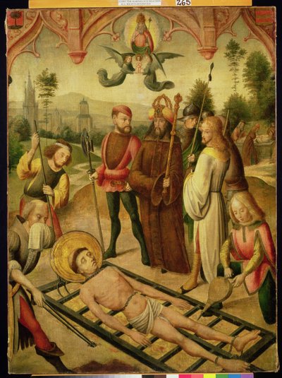 Męczeństwo św. Wawrzyńca autorstwa Master of the Legend of St. Ursula