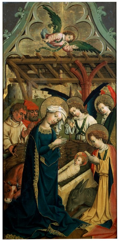 „Narodzenie Chrystusa”, c1440 autorstwa Master of the Lichtenstein Castle