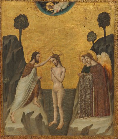 Chrzest Chrystusa, ok. 1330/1340 (tempera na panelu) autorstwa Master of the Life of Saint John the Baptist