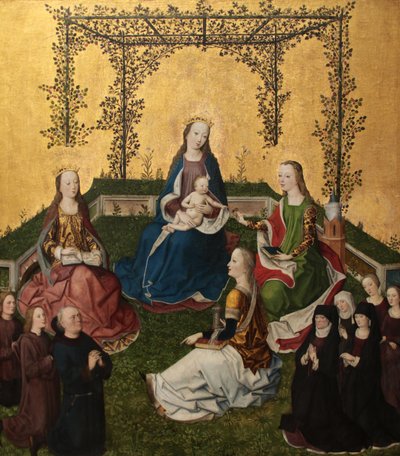Madonna z Dzieciątkiem w altanie różanej, ok. 1470 r autorstwa Master of the Life of Virgin Mary