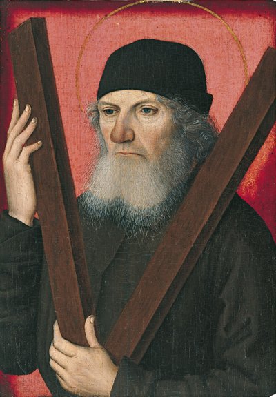 Portret mężczyzny jako św. Andrzeja autorstwa Master of the Magdalen Legend