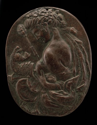 Bachantka, koniec XV lub początek XVI wieku. autorstwa Master of the Martelli Mirror
