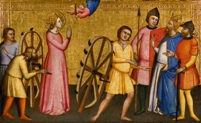 Męka Świętej Katarzyny Aleksandryjskiej, 1365-90 autorstwa Master of the Orcagnesque Misericordia