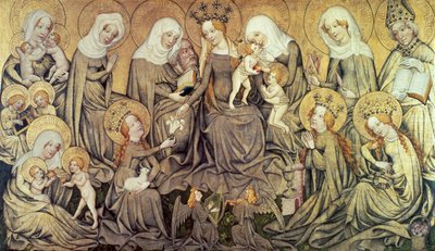 Centralny panel Ołtarza Ortenberg, c1410-1420 autorstwa Master of the Ortenberg Altar