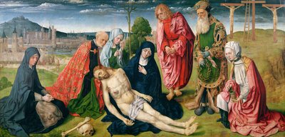 Pieta Saint-Germain-des-Pres (tempera na panelu) autorstwa Master of the Pieta of Saint Germain