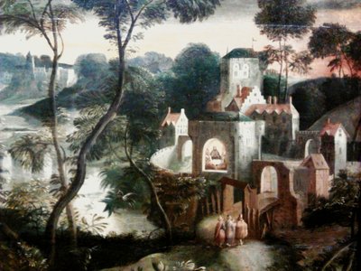 Chrystus z uczniami w drodze do Emaus


 (szczegół). autorstwa Master of the Prodigal Son