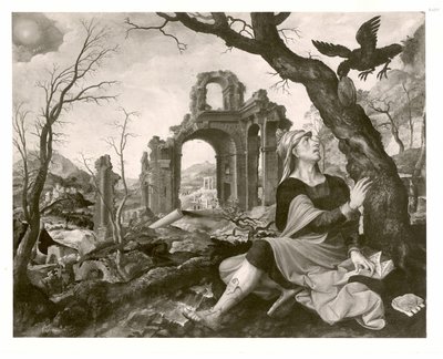 Niderlandzki: Eliasz nakarmiony przez kruka Eliasz nakarmiony przez kruka autorstwa Master of the Prodigal Son