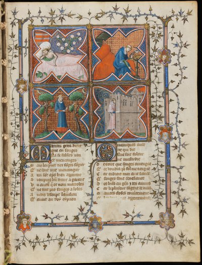 Miniatura z rękopisu Roman de la Rose autorstwa Guillaume de Lorris i Jean de Meun, 1353 autorstwa Master of the Rose novels