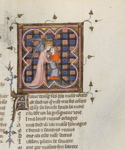 Miniatura z rękopisu Roman de la Rose autorstwa Guillaume de Lorris i Jean de Meun, 1353 autorstwa Master of the Rose novels