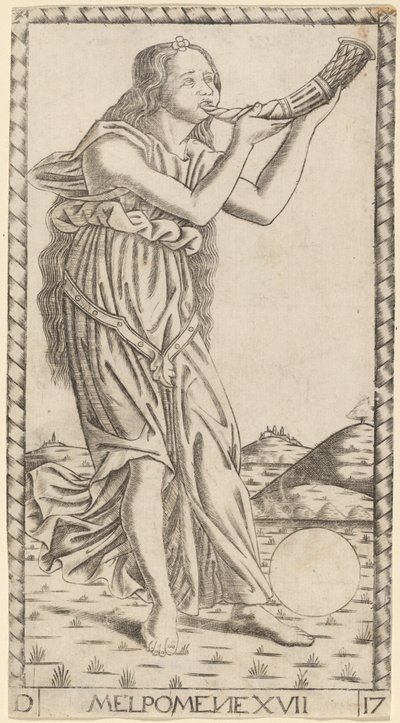 Melpomene autorstwa Master of the S Series Tarocchi