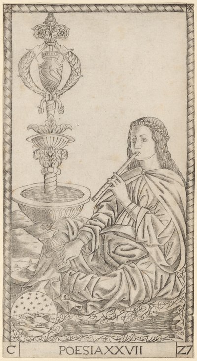 Poezja (poezja) autorstwa Master of the S Series Tarocchi