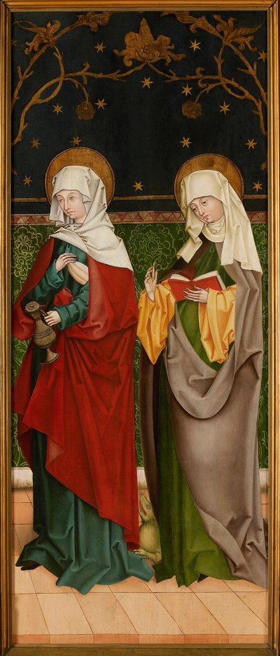 Święta Elżbieta Węgierska i Święta Małgorzata, ok. 1485-1490. autorstwa Master of the Sacristy of Kaufbeuren