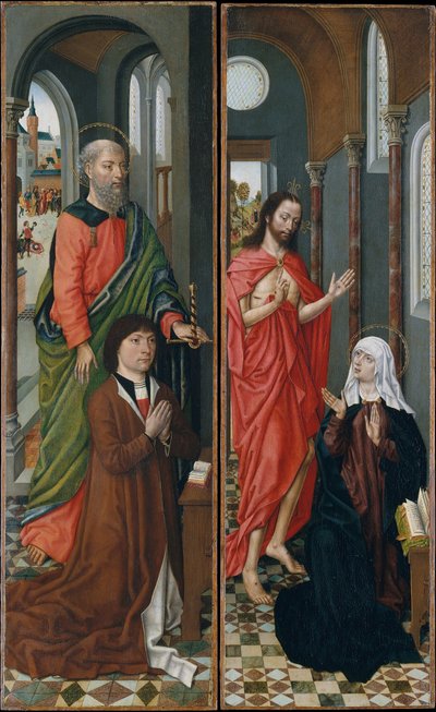 Święty Paweł z Paolo Pagagnotti, Chrystus ukazujący się matce, koniec lat 80. XVIII wieku. autorstwa Master of the Saint Ursula Legend