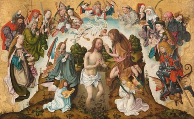 Chrzest Chrystusa, c. 14851500. autorstwa Master of the St Bartholomew Altarpiece