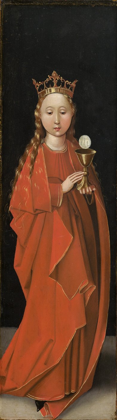 Św. Barbara [zew. skrzydła lewego], ok. 1900 14801490. autorstwa Master of the Starck Triptych