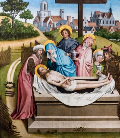 Złożenie do grobu Chrystusa, ok. 1450/55 (tempera i olej na drewnie jodłowym) autorstwa Master of the Sterzing Altarpiece
