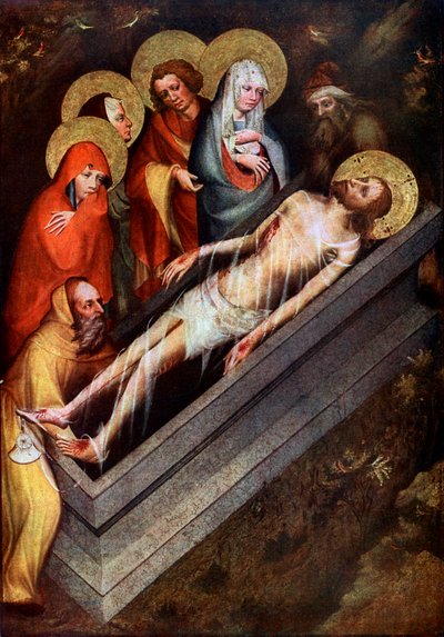Grób Chrystusa, Mistrza Ołtarza Trebonskiego, około 1380, 1955 autorstwa Master of the Trebon Altarpiece