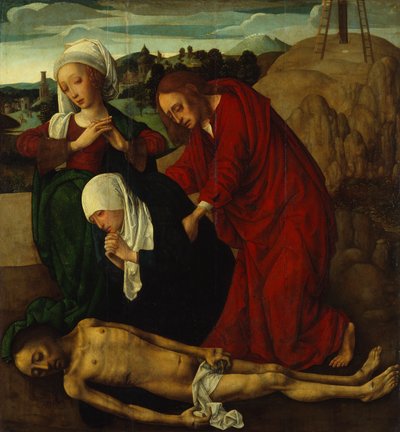 Lament nad martwym Chrystusem, ok. 1490 (olej na płycie) autorstwa Master of the Virgo Inter Virgines
