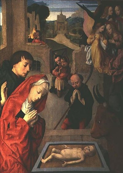 Narodzenia, 1500 (panel) autorstwa Master of the Virgo Inter Virgines