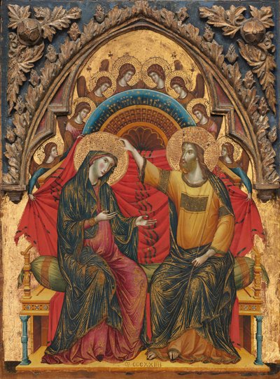 Koronacja Dziewicy, 1324. autorstwa Master of the Washington Coronation