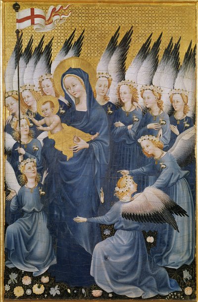 Dziewica ma dziecko autorstwa Master of the Wilton Diptych