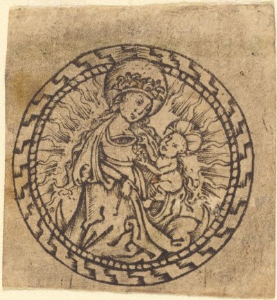Madonna z Dzieciątkiem autorstwa Master with the Flower Borders