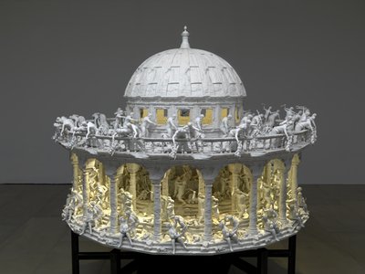 All Things Fall, 2014 (stal, aluminium, gips, żywica, oświetlenie LED, silnik) autorstwa Mat Collishaw