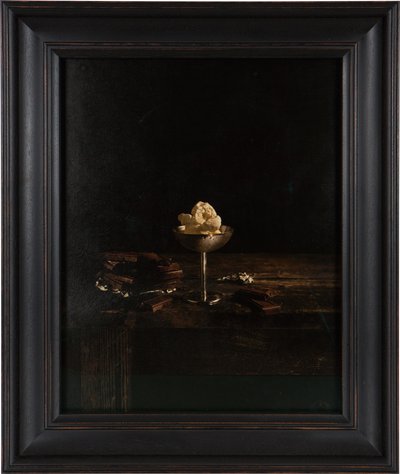Ostatni posiłek w celi śmierci, Dobie Gillis Williams, 2012 (cyfrowy druk transferowy na pergaminie z koziej skóry) autorstwa Mat Collishaw