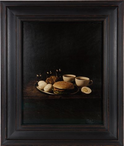 Ostatni posiłek w celi śmierci, Gary Gilmore, 2012 (wydruk cyfrowy na pergaminie z koziej skóry) autorstwa Mat Collishaw