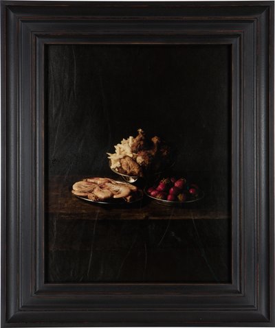 Ostatni posiłek w celi śmierci, John Wayne Gacy, 2012 (wydruk cyfrowy na pergaminie z koziej skóry) autorstwa Mat Collishaw