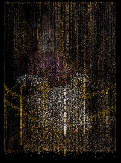Koniec niewinności, 2009 (ekran, projektor i dysk twardy) autorstwa Mat Collishaw
