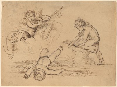 Alegoria: Cztery Putti autorstwa Mather Brown