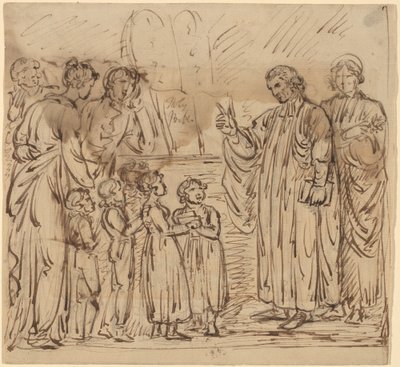 Lekcja biblijna [odbyt] autorstwa Mather Brown