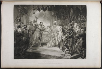 Król Ryszard II. Akt IV. Scena I.King Richard, Bolingbroke, York, Aumerle itp. W gmachu parlamentu, ok. 1803 (ryc.) autorstwa Mather Brown