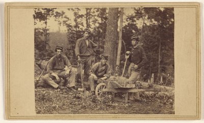 Oddział pionierów 69. pułku N.Y.V. autorstwa Mathew B. Brady