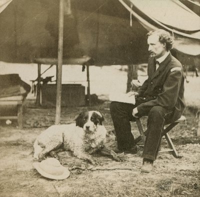Generał Custer (1839-76) w swojej siedzibie, c.1864 autorstwa Mathew B. Brady