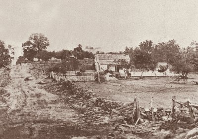 Kwatera główna generała Meade podczas bitwy pod Gettysburgiem autorstwa Mathew Brady