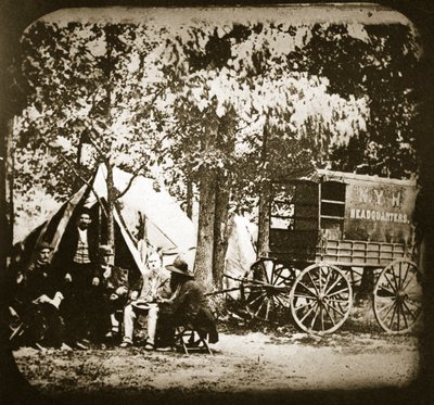 Siedziba New York Herald w terenie w Culpeper Court House, 1863 autorstwa Mathew B. Brady