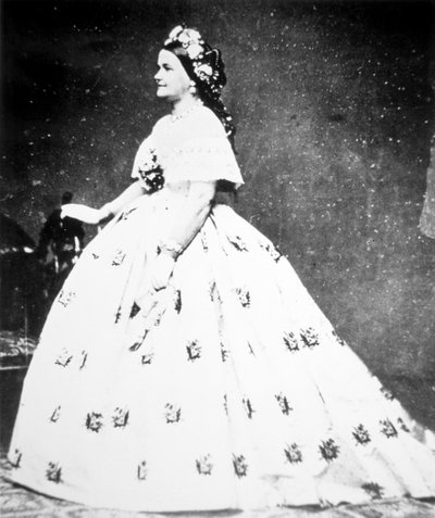 Mary Lincoln (1818-82) 1861 (zdjęcie czarno-białe) autorstwa Mathew Brady