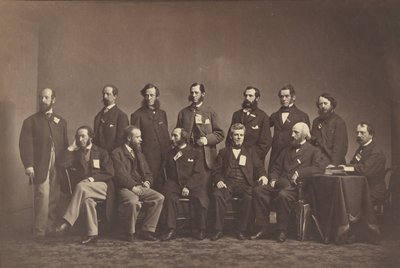 [członkowie nowojorskiej Komisji Sanitarnej], ok. 1860. autorstwa Mathew Brady