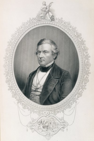 Millard Fillmore, z „Historii Stanów Zjednoczonych”, tom II, autorstwa Charlesa Mackay, grawerowane przez WJ Edwardsa z dagerotypu (grafika) autorstwa Mathew B. Brady